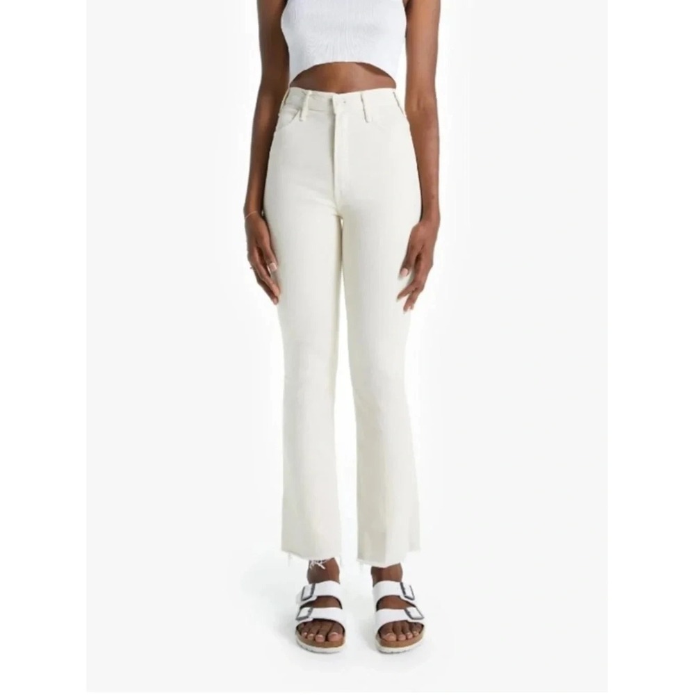 Mother The Hustler Ankle Fray Jeans‎ in Gettin' In Ivory Size 24
